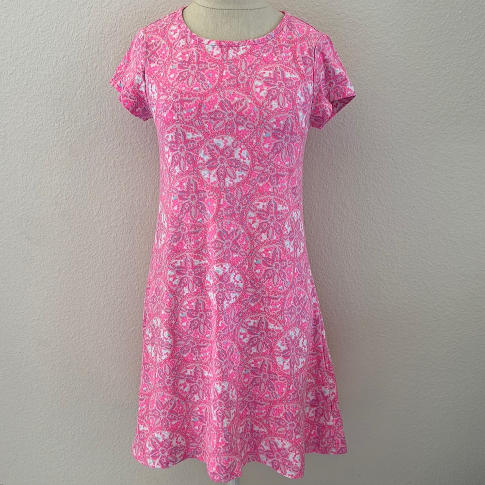 Vineyard Vines Batik Pink Sand Dollar Shell Print Dress